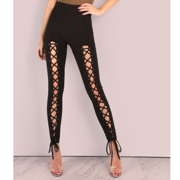 Pants - Laced Down Leggings